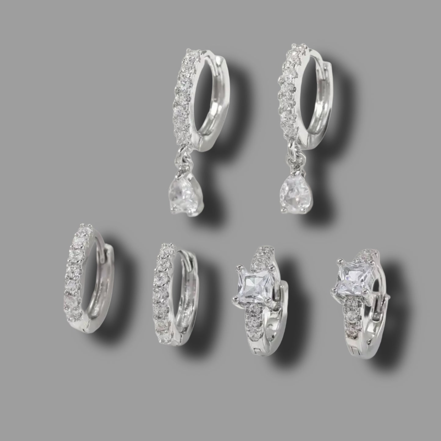 Ohrringe „Luna“ - gold-rosa-Ohrringe mit Zirkoniasteinen // O6