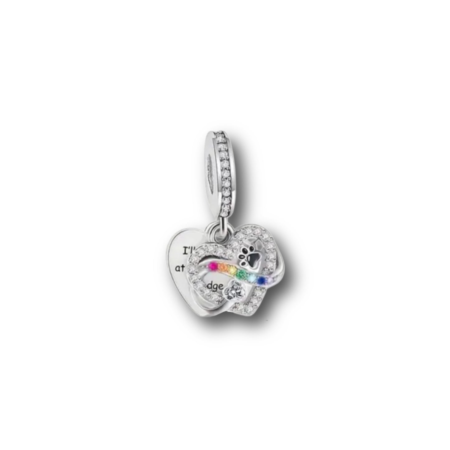 Charm „I‘ll meet you at the Rainbow Bridge“ - 925 Sterling Silber // C23