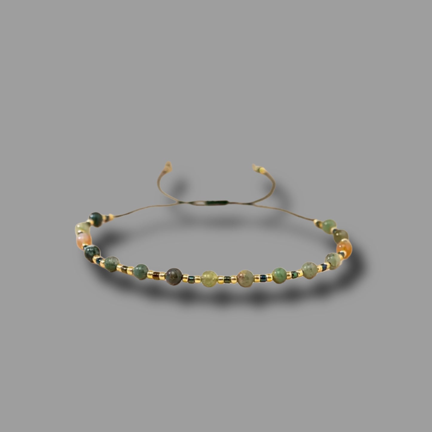 Armband „Ayah“ - grün mit verstellbarer Länge // A3