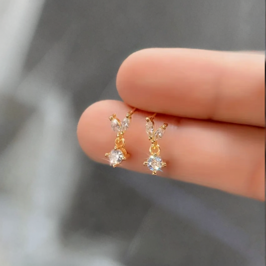 Ohrringe „Flora“ gold/silber - schlichte Ohrstecker // O9