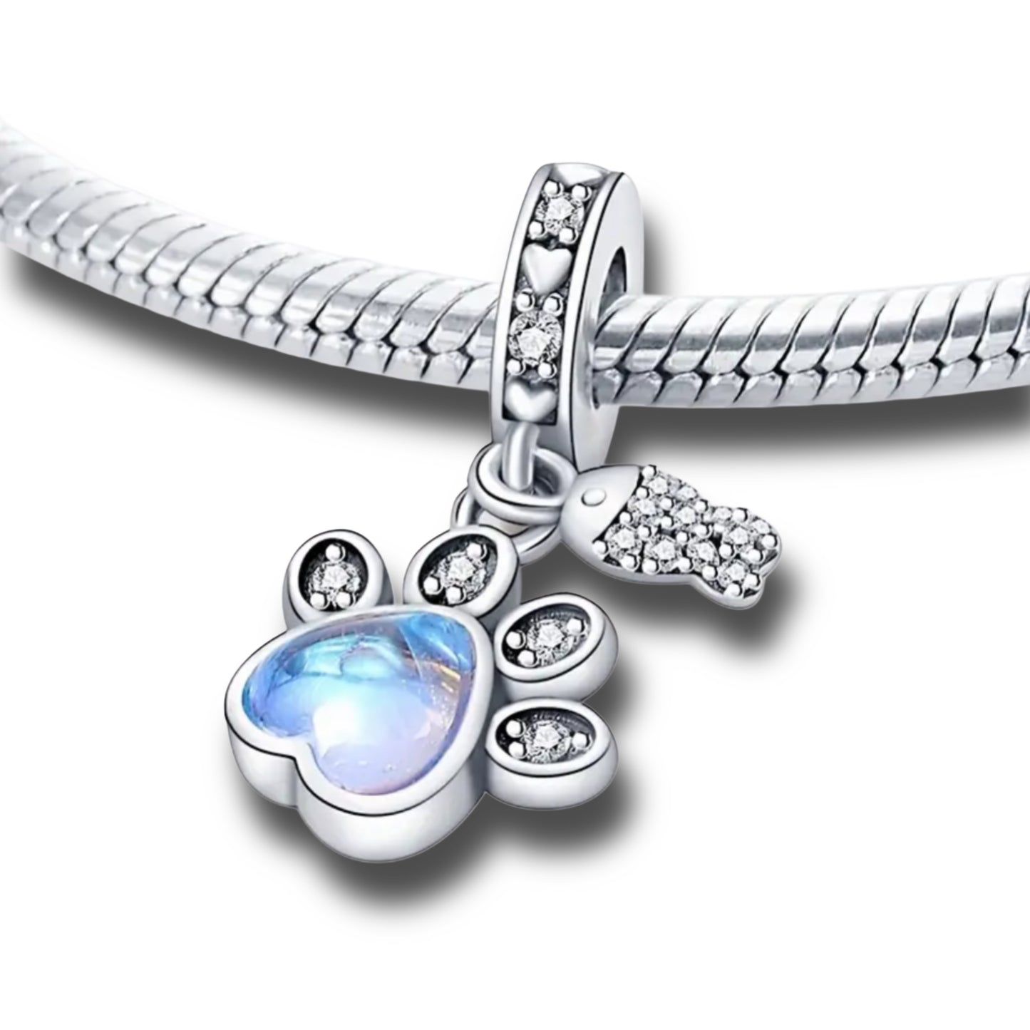 Anhänger Tierpfote mit Fischdetail // C20