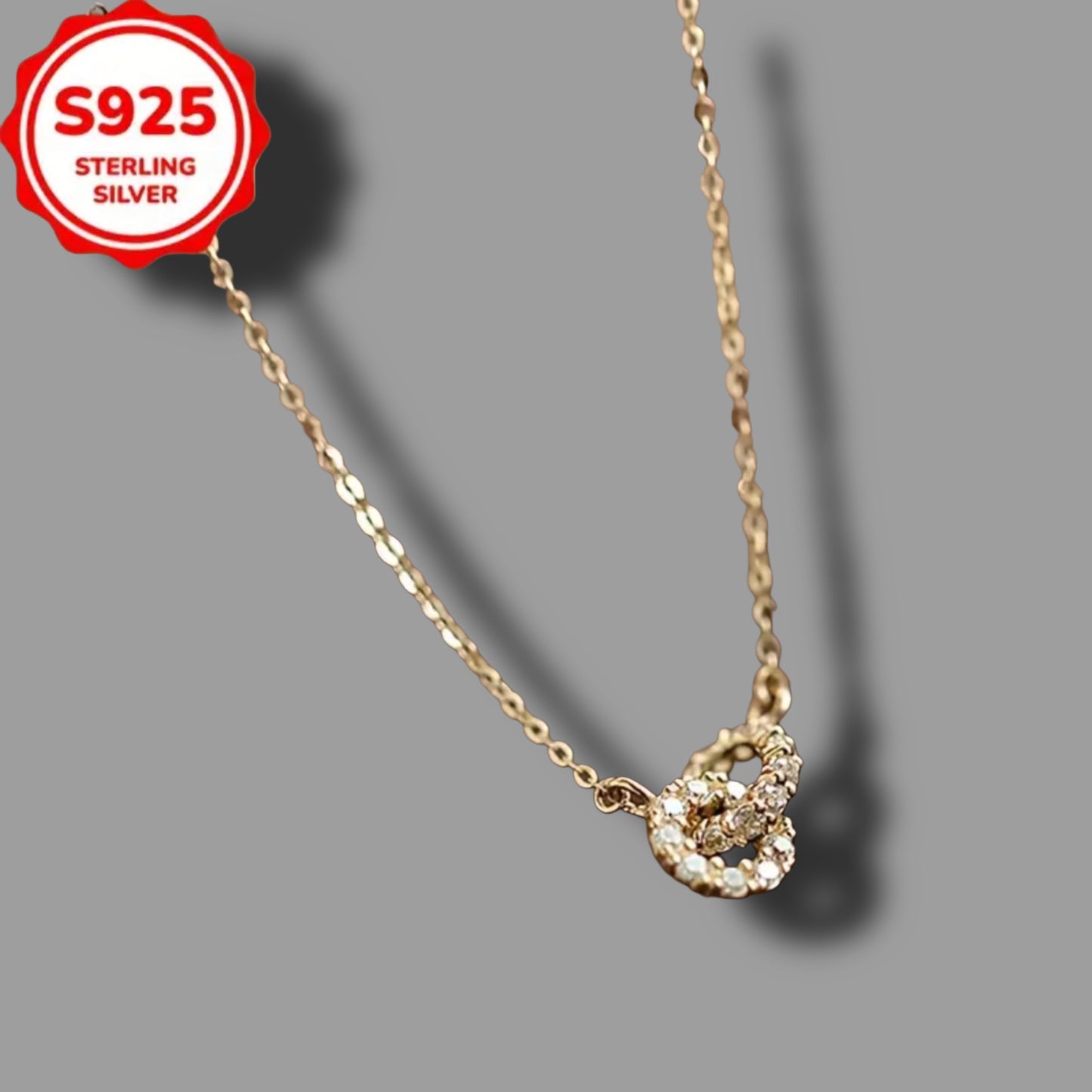 Kette „Sollenne“ - Kette mit Zirkoniasteinchen // H3