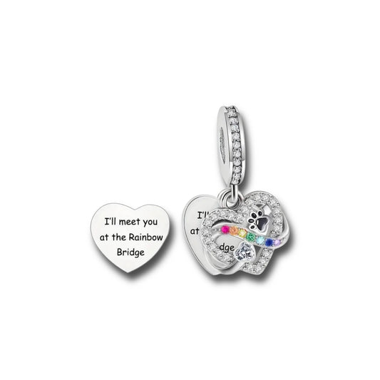 Charm „I‘ll meet you at the Rainbow Bridge“ - 925 Sterling Silber // C23
