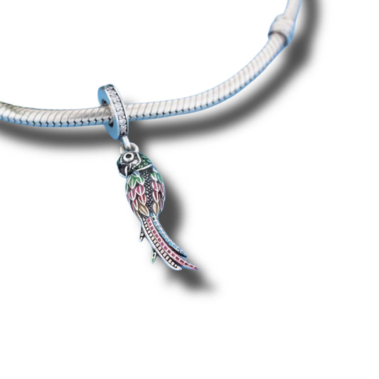 Charm Papagei - 925 Sterling Silber // C10