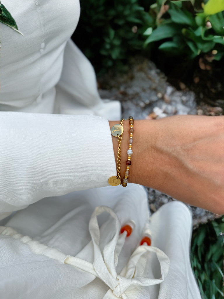 Armband „Ayah“ - braun mit verstellbarer Länge // A2