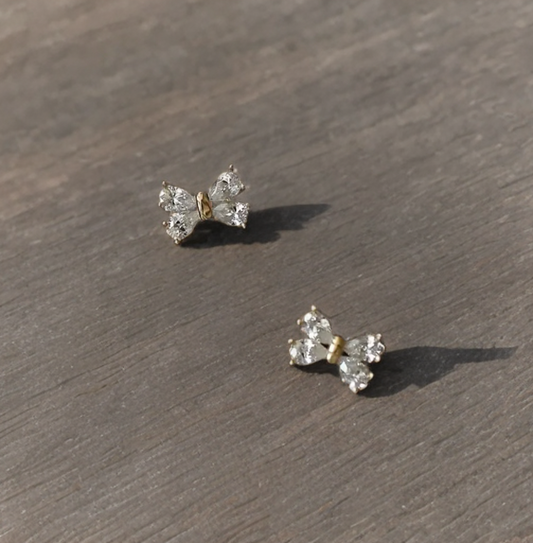 Ohrringe „Malina“ - Schmetterling / Schleife // O2