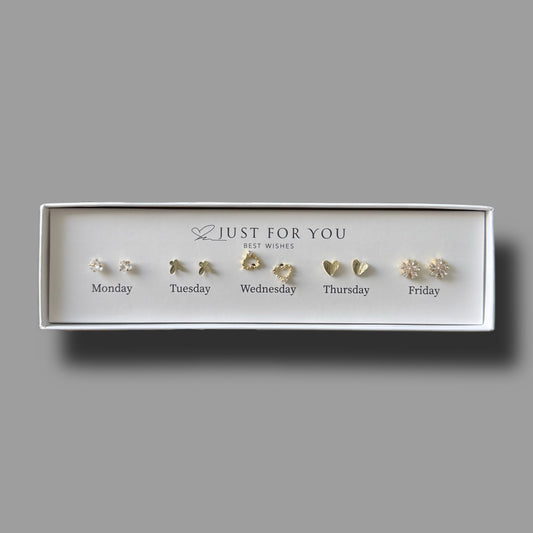 5er-Set Ohrringe „Aizhe“ - Ohrstecker // O10